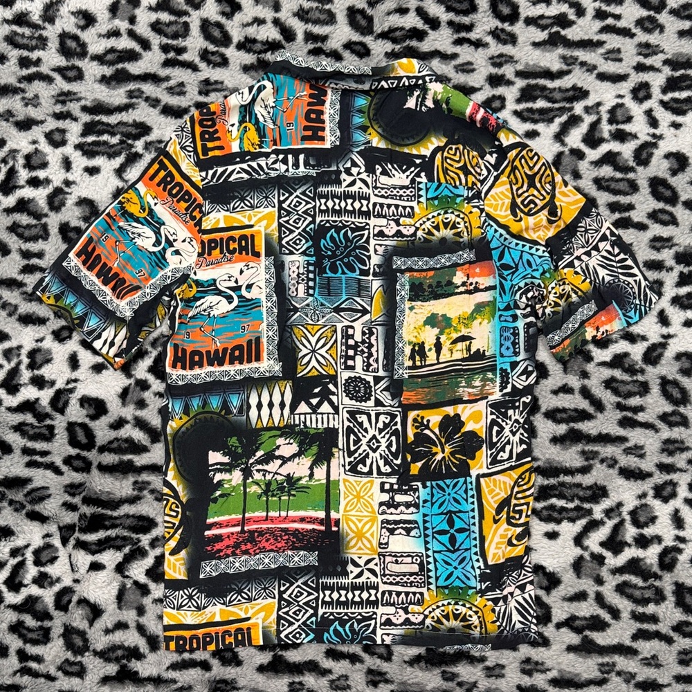 ASOS Multicolor Graphic Print Button Down Shirt - Picture 6 of 6